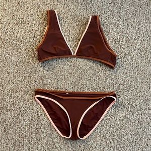 NWOT Aerie bikini maroon size m